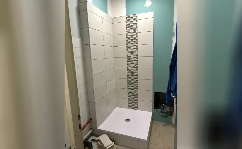 Salle de bain après